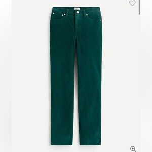 NWT Women’s J.Crew Vintage Slim Straight Corduroy Pant in Dark Spruce, Size 26